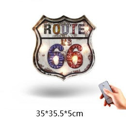 Retro wrought iron remote control LED light