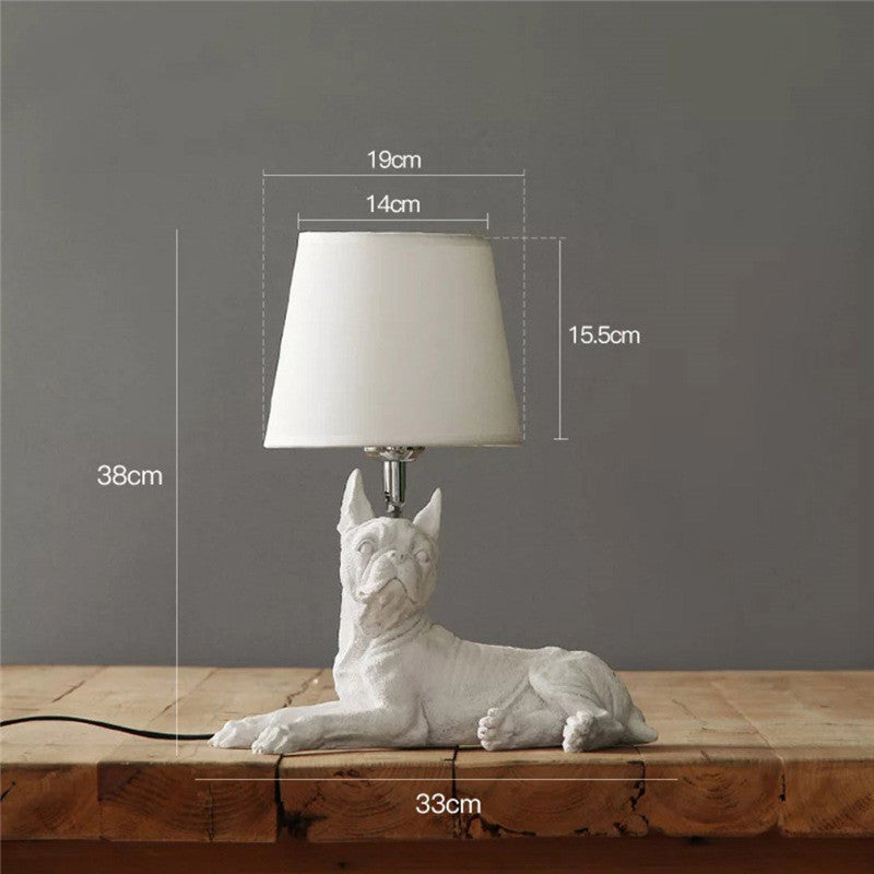 Retro Dog Desk Lamp Bedroom Bedside Lamp Creative Study Decorative Lamps