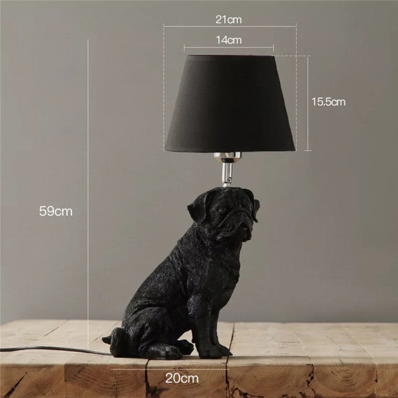 Retro Dog Desk Lamp Bedroom Bedside Lamp Creative Study Decorative Lamps