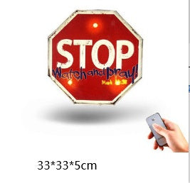 Retro wrought iron remote control LED light