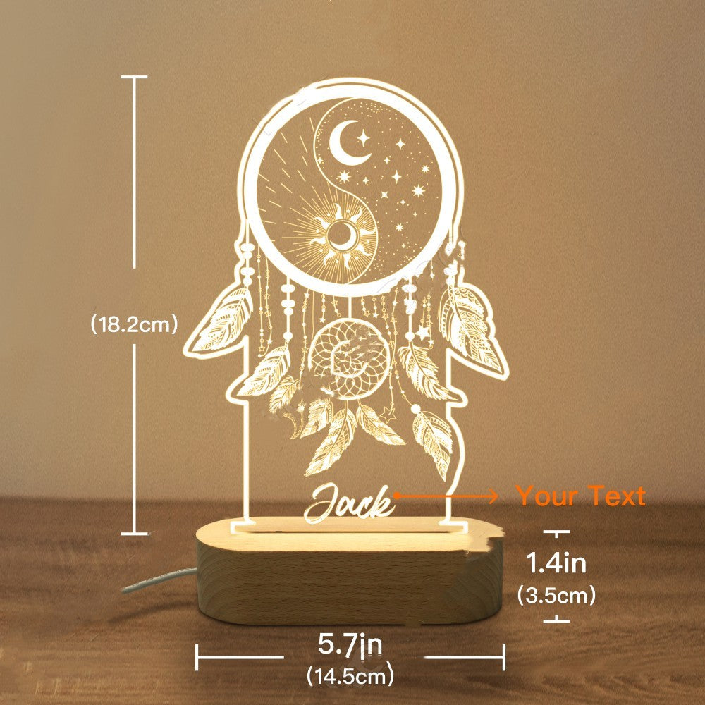 Acrylic Plug-in Led Bedside Lamp