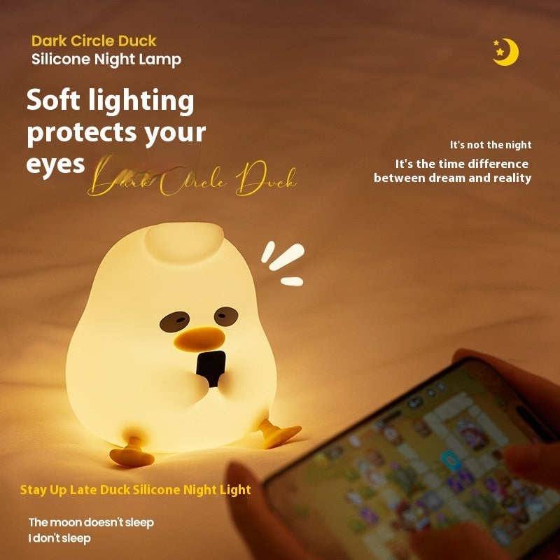 Stay Up Late Duck Small Night Lamp Creative Decompression Led Pat Lamp