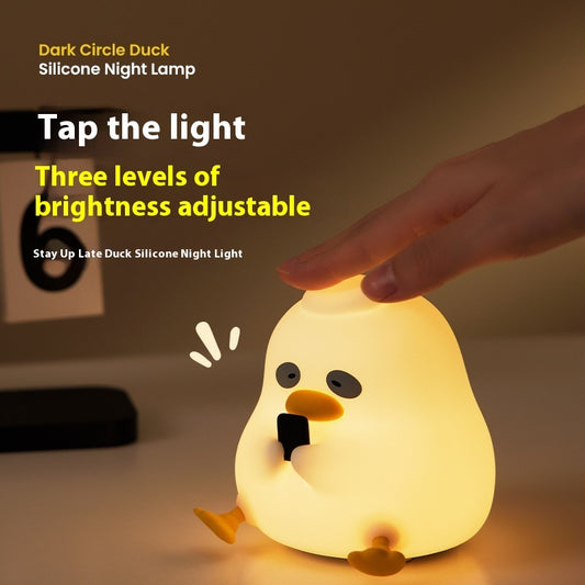 Stay Up Late Duck Small Night Lamp Creative Decompression Led Pat Lamp
