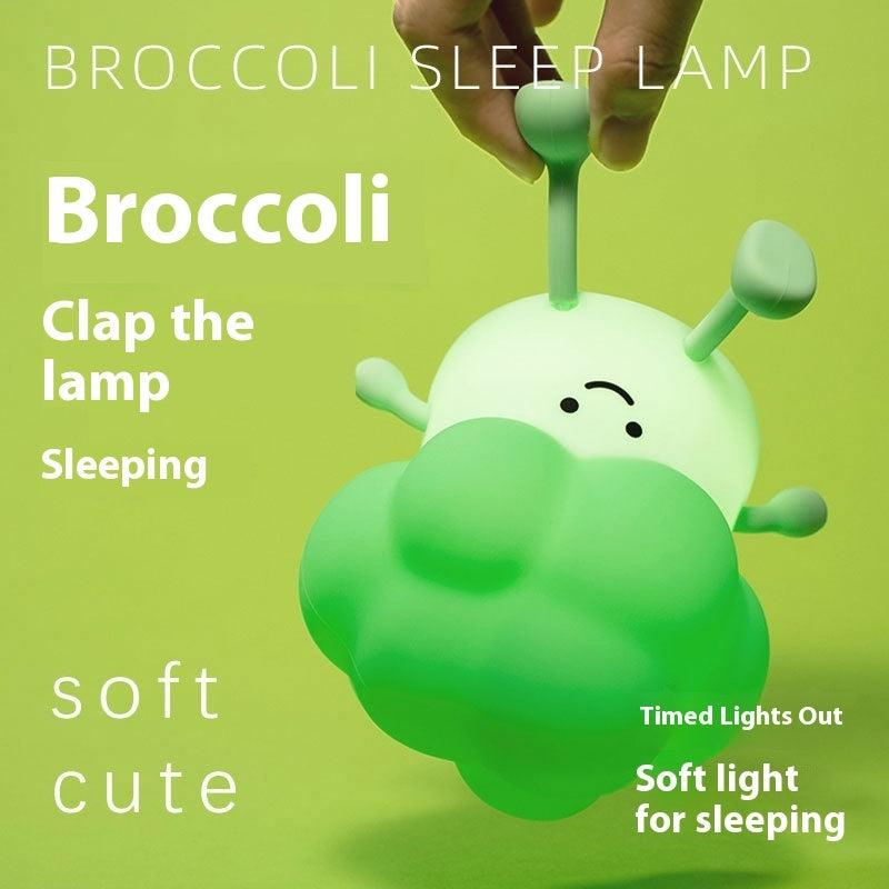 Creative Cartoon Broccoli Silicone Night Lamp Bedroom Sleeping Table Lamp