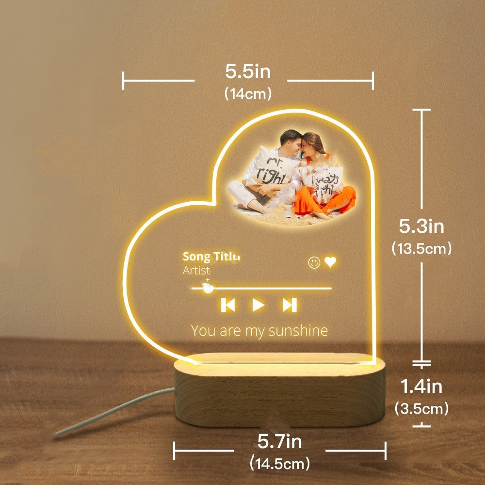 Acrylic Plug-in Led Bedside Lamp