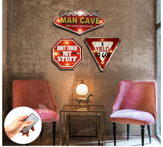 Retro wrought iron remote control LED light