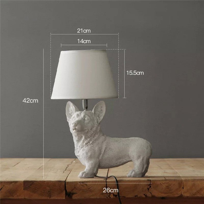 Retro Dog Desk Lamp Bedroom Bedside Lamp Creative Study Decorative Lamps