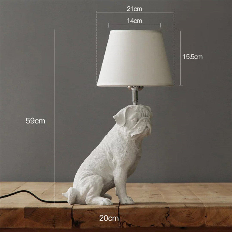 Retro Dog Desk Lamp Bedroom Bedside Lamp Creative Study Decorative Lamps