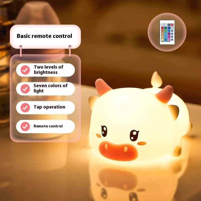 Silicone Night Lamp Bedroom Bedside Sleeping Pat Atmosphere Table Lamp