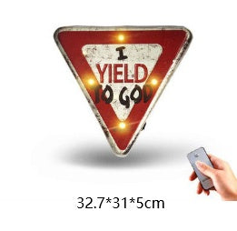 Retro wrought iron remote control LED light