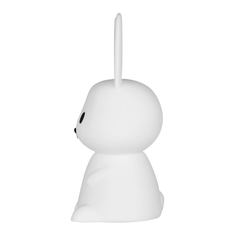 Blossoming Rabbit Silicone Lamp Led Colorful Atmosphere Night Light Bedside Lamp Birthday Gift
