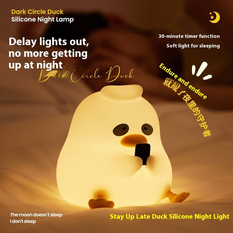 Stay Up Late Duck Small Night Lamp Creative Decompression Led Pat Lamp