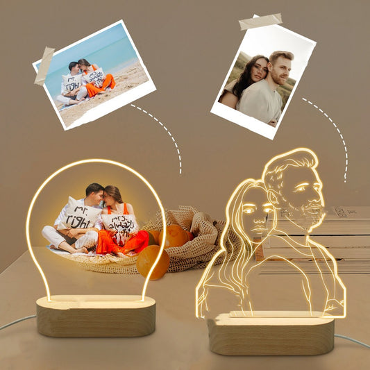 Acrylic Plug-in Led Bedside Lamp