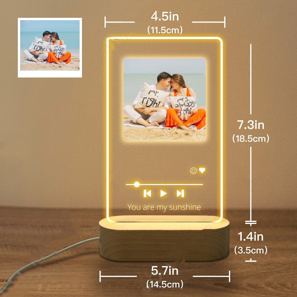 Acrylic Plug-in Led Bedside Lamp