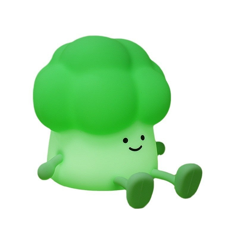 Creative Cartoon Broccoli Silicone Night Lamp Bedroom Sleeping Table Lamp