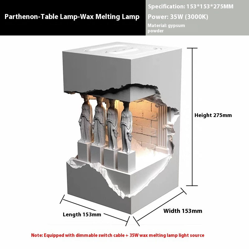 Embedded Plaster Wall Lamp Bedroom Bedside Lamp Wax Melting Lamp